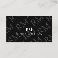 Onyx Professional Masculine Elegant Monogram