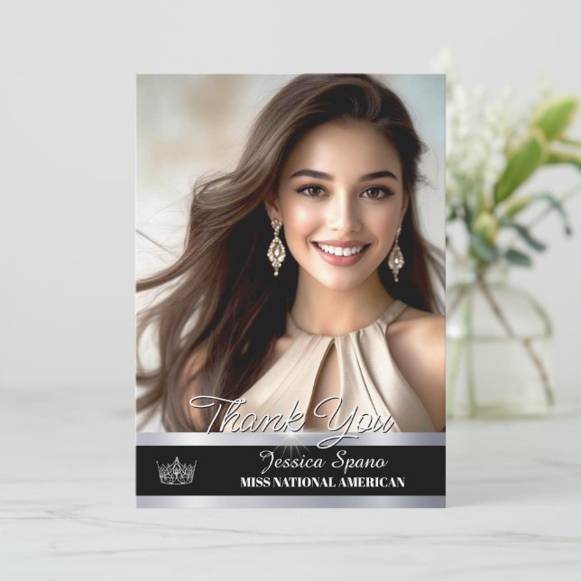 Onyx Shine Carte de remerciements pour Titulaires  (Debout devant)