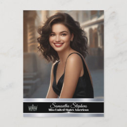 Onyx Shine Single-Sided Pageant Promo Postcard