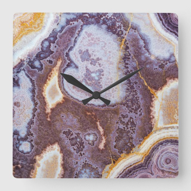 Onyx Stone Pattern Acrylic Wall Clock (Front)