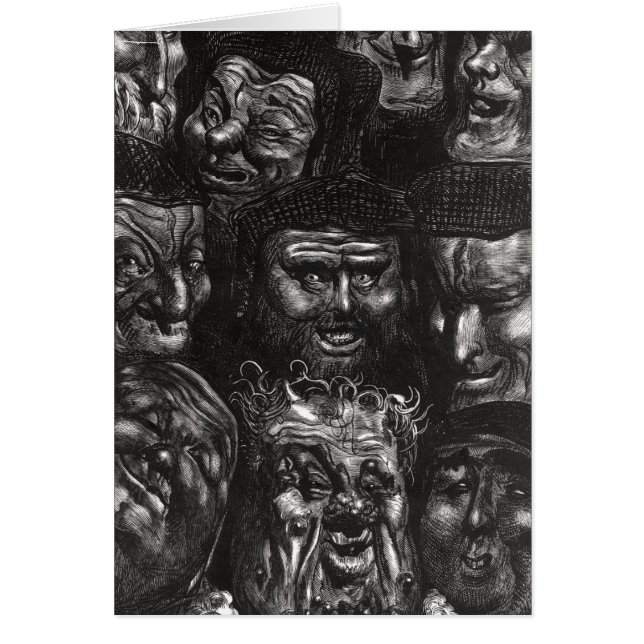 Onze visages grotesques (Devant)