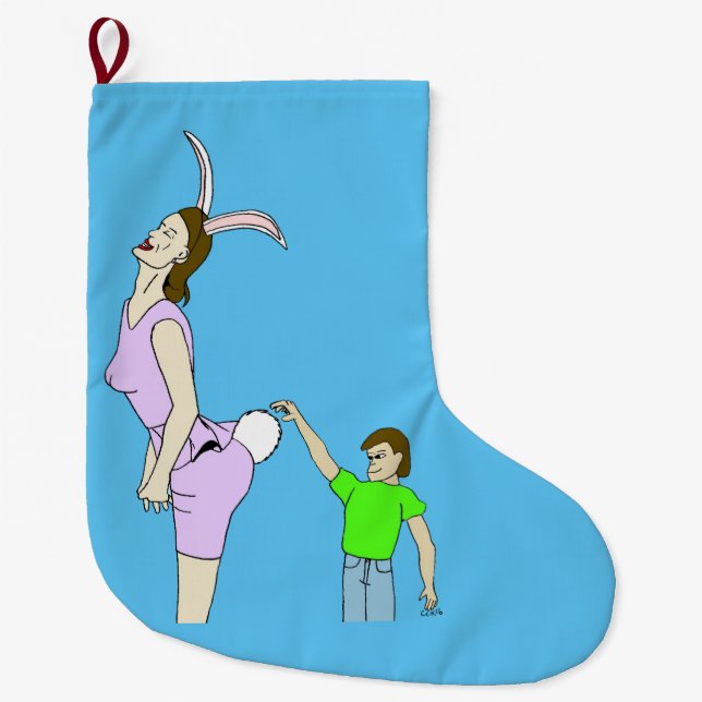 oo fuzzy   large christmas stocking (Front)