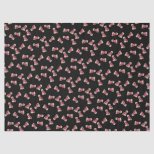 Oodles Of Poodles (Pink on Black) Tissue Paper