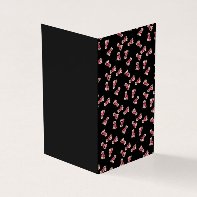 Oodles of Poodles (Rose on Black) (Outside)