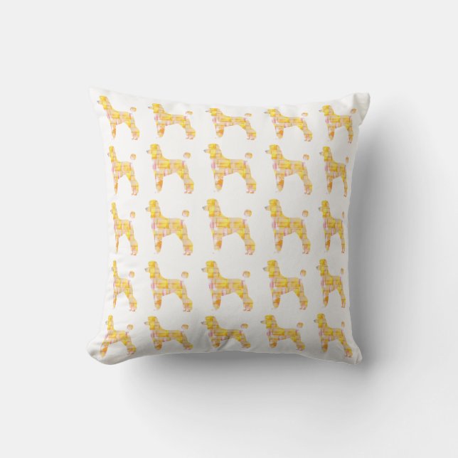 Oodles of Poodles Throw Pillow (Front)