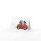 Oodles Poodles red Car Christmas Cards