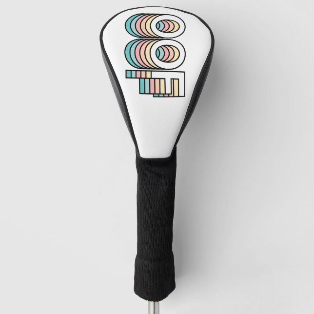 OOF Pastel Retro Aesthetic Modern Typography Golf Head Cover (Front)