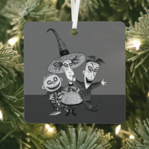 Oogie's Boys Lock, Shock & Barrel Sketchy Metal Ornament