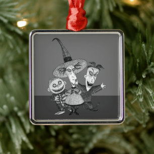Oogie's Boys   Lock, Shock & Barrel Sketchy Metal Ornament