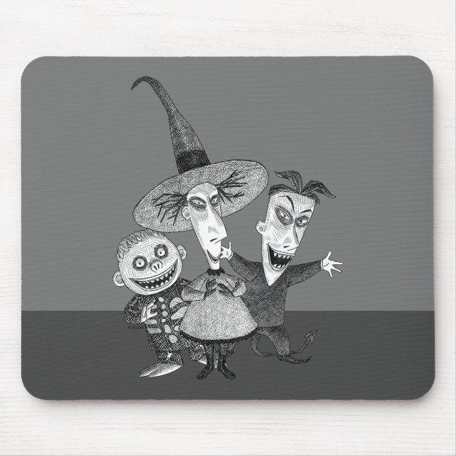 Oogie's Boys | Lock, Shock & Barrel Sketchy Mouse Pad (Front)