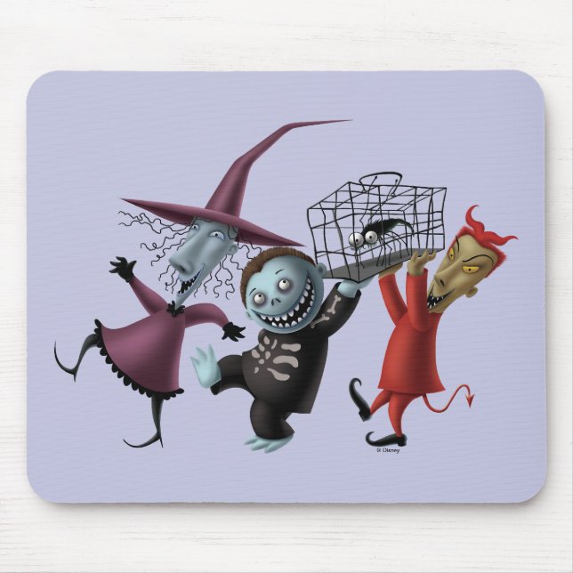 Oogie's Boys | Lock, Shock & Barrel with Cage Mouse Pad (Front)