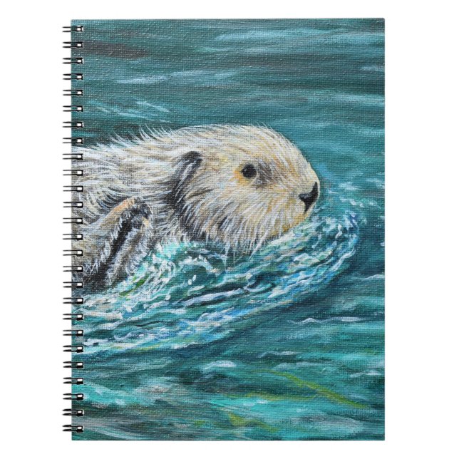 Ooh Goody Lunchtime Sea Otter Painting Notebook (Front)