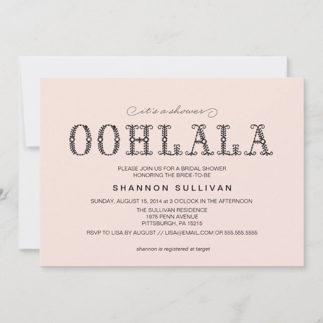 Ooh, invitation de la nuptiale (Devant)