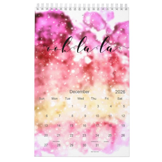Ooh-La-La Calendar (Dec 2026)
