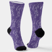 Ooh La La Lettering Artistic Ultraviolet Purple