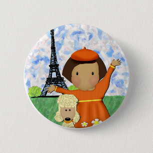 Ooh La La Paris 2 Inch Round Button