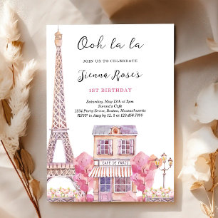 Ooh la la Paris Birthday Invitation