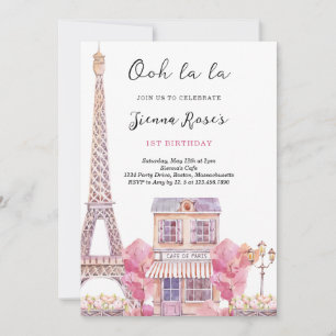 Ooh la la Paris Birthday Invitation