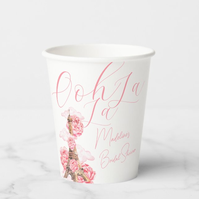 Ooh La La Paris Bridal Shower Paper Cups (Front)