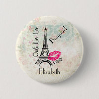 Ooh La La Paris Eiffel Tower Vintage Bonjour