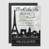 Ooh La La Paris Skyline Photo Save the Date