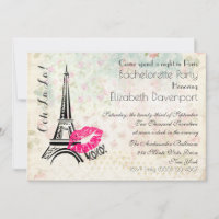 Ooh La La Parisian Night Bachelorette Invitation