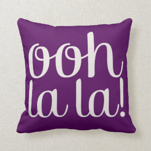 Ooh La La Purple Throw Pillow