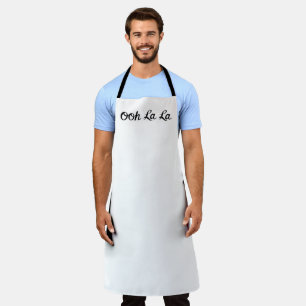 Ooh La La Script Black Apron