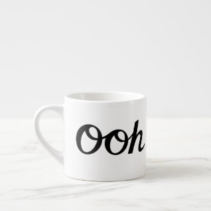Ooh La La Script Black Espresso Cup