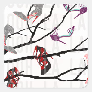 Ooh La La Shoes Branch Square Sticker