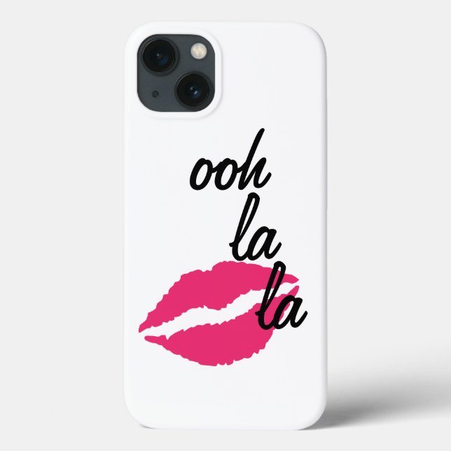 Ooh la la! with a Kiss iPhone Case (Back)