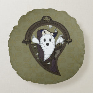 Ooh the Ghost Round Pillow