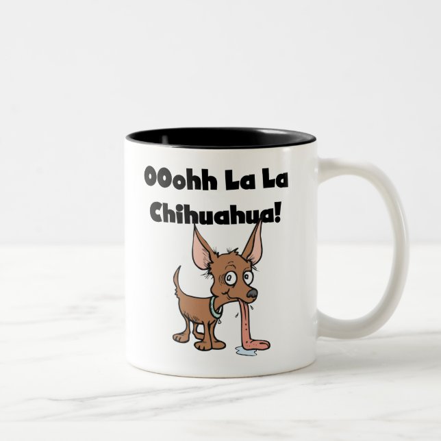 Oohhh La La Chihuahua T-shirts and Gifts Two-Tone Coffee Mug (Right)