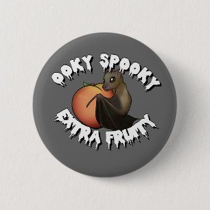 Ooky Spooky Bat 2 Inch Round Button