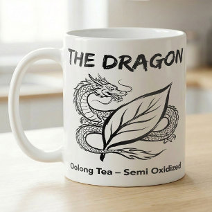 Oolong Tea Dragon Zen Line Drawing Coffee Mug