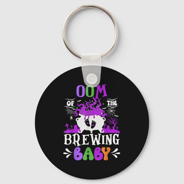 Oom Of The Brewing Baby Uncle To Be Halloween  Keychain (Front)