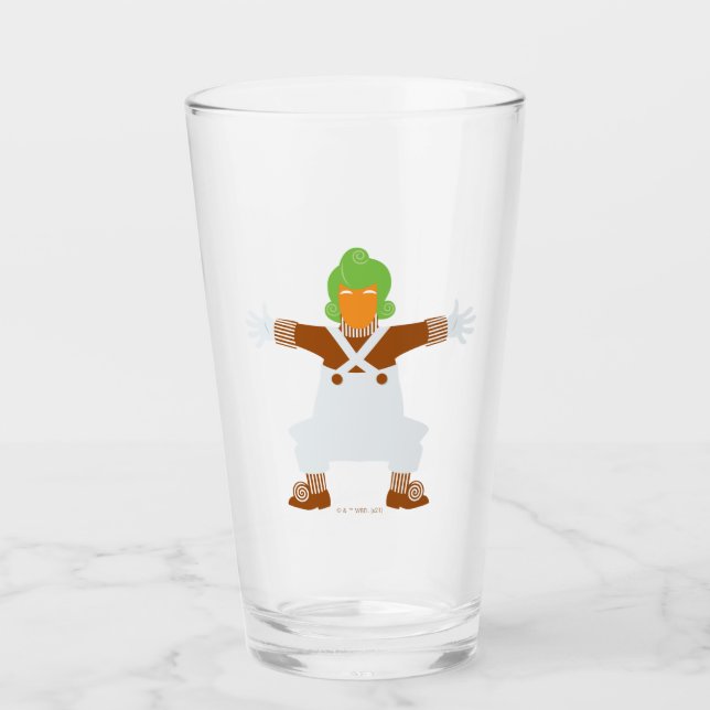 Oompa Loompa Arms Out Glass (Front)