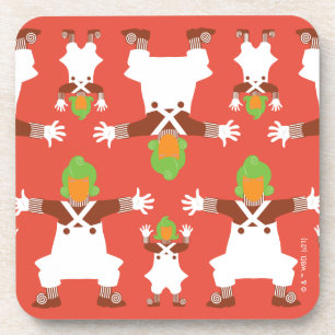 Oompa Loompa Dancing Pattern Coaster
