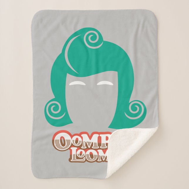 Oompa Loompa Hair Graphic Sherpa Blanket (Front)