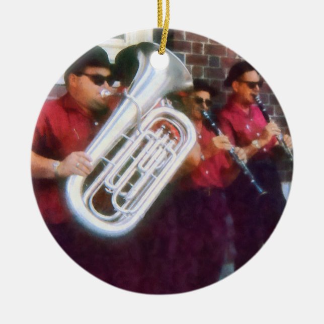 Oompah Band Ceramic Ornament (Front)