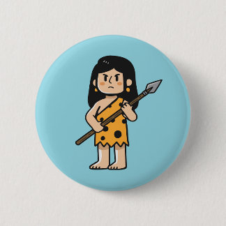 Oona Cave woman 2 Inch Round Button