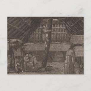 Oonalashka house, Alaska Postcard