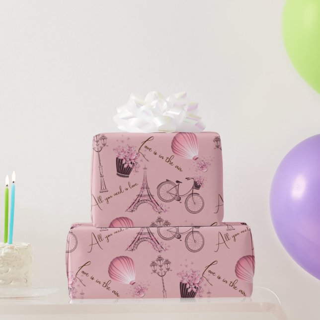 Ooo La La- Paris 30 inches x 6 feet Wrapping Paper (Party Gifts)