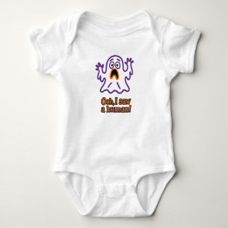 Oooh, I Saw a Human! – Funny Ghost Halloween Baby Bodysuit