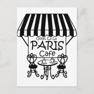 Oooh La La Paris Cafe Postcard