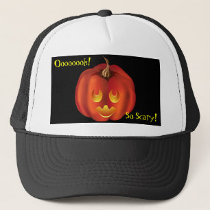 Oooh, So Scary! Vampire Jack-O-Lantern Halloween Trucker Hat