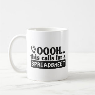 OOOH...This Calls For Spreadsheet, Cool Accountant Coffee Mug