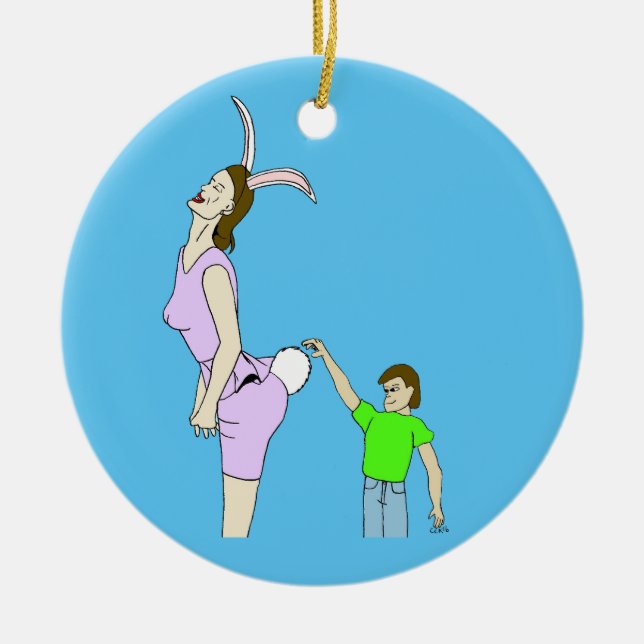 oooo fuzzy  ceramic ornament (Front)