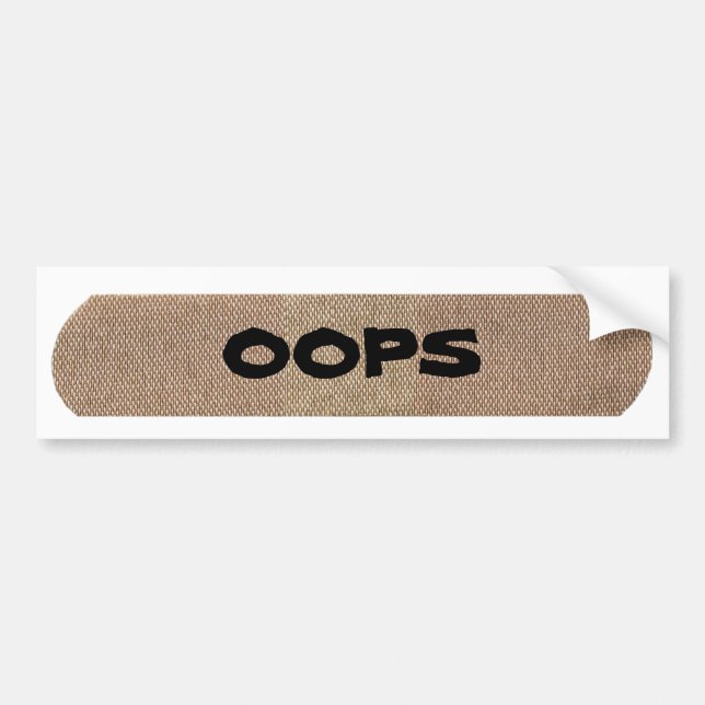 OOPS BUMPER STICKER (Front)