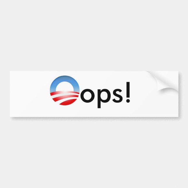 Oops! Bumper Sticker (Front)